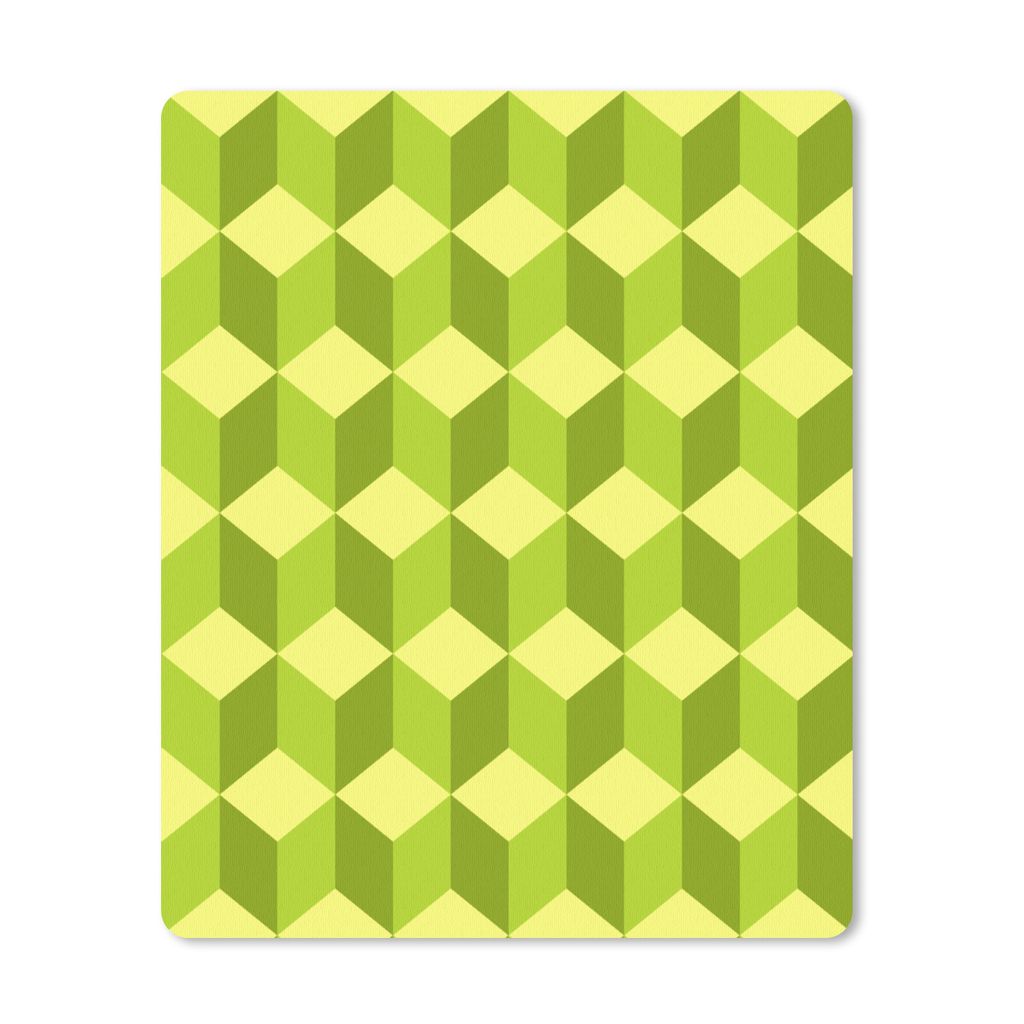 MuchoWow Mauspad Mousepad Muster - Grün - Blöcke 30x40 cm - Mousepads - Maus Mat - Pad - Mausunterlage - Mausmatten