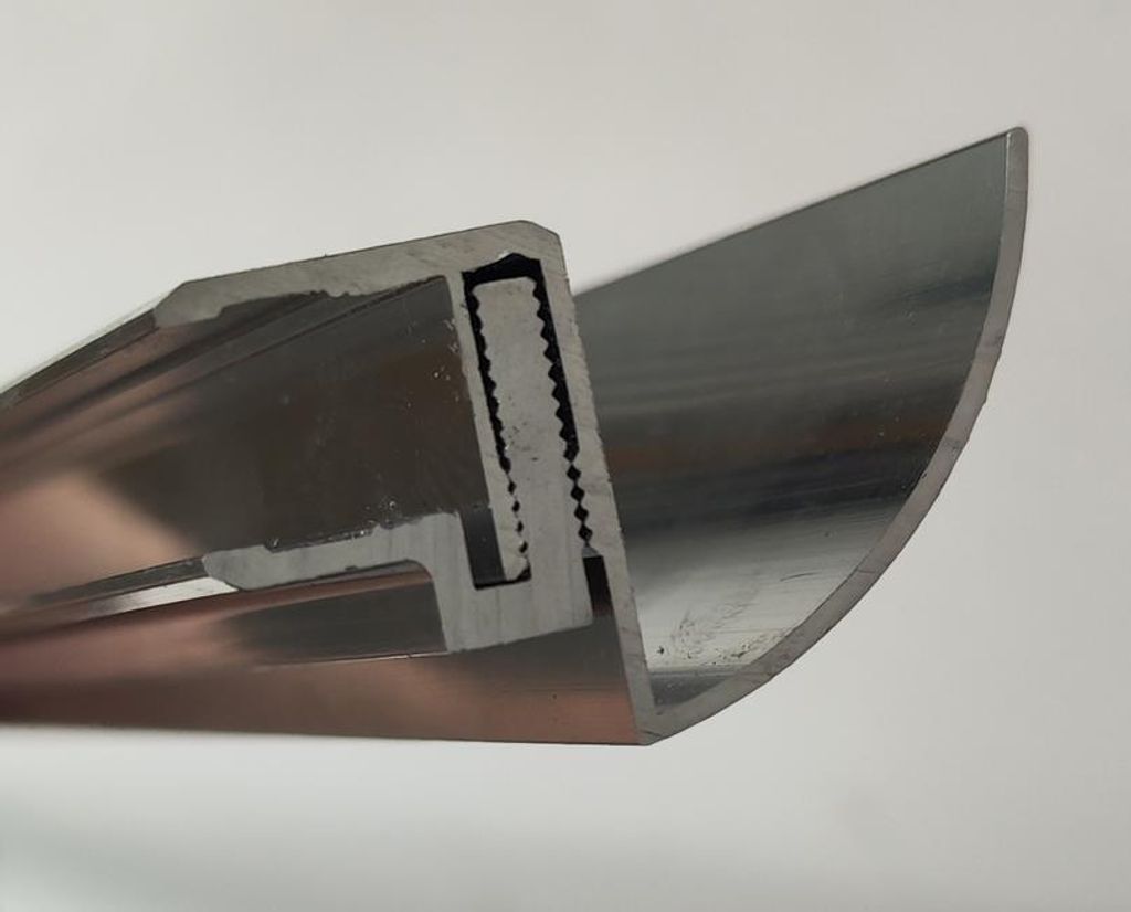 BuyLando Regenrinne für Vordach 200cm Silber 10,8-17,5mm Produktbild 