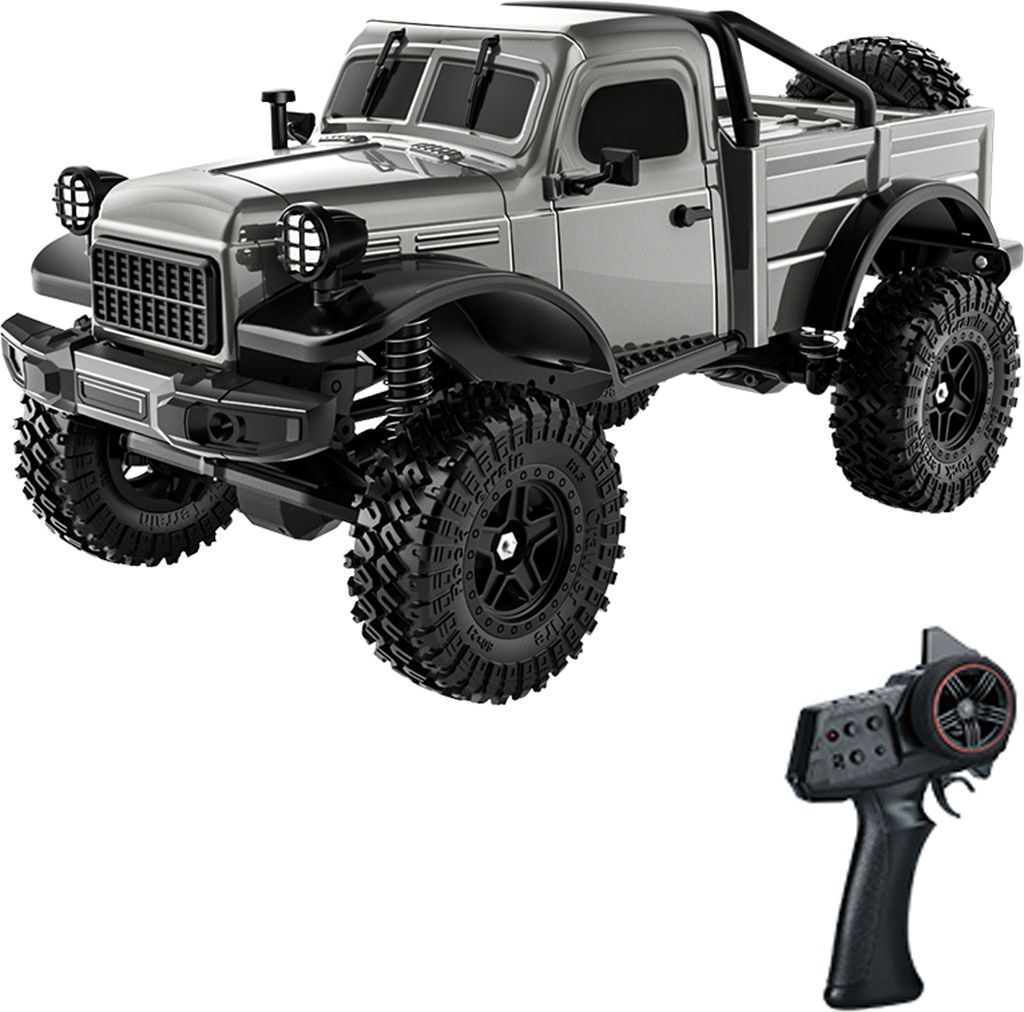 Gelaendegaengiges ferngesteuertes Auto im Massstab 1:18, 2,4 GHz 4WD Elektro-Rock-Crawler mit LED-Beleuchtung, Spielzeug-Gelaendewagen fuer Kinder ...