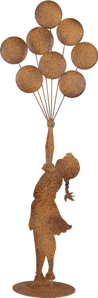 Figura Bambino Metallo Clayre & Eef 80cm | Decorazione Giardino Rustica