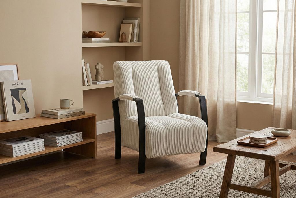 Eleganter Sessel Looft hellgrau mit Federkern – Ergonomisch & Wasserabweisend – Modernes Design für Wohnzimmer & Büro