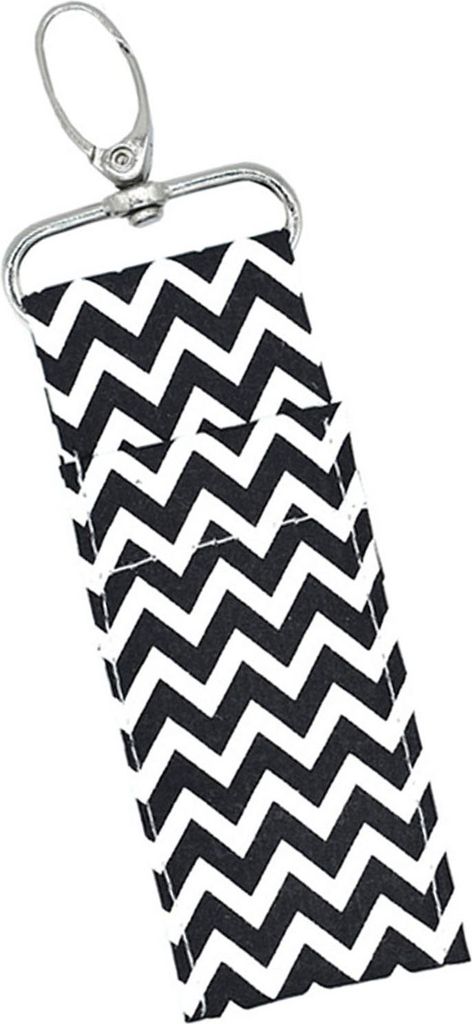 Wave Pattern Lipstick Holder Keychain Chapstick Pouch Bag Mothers Girls Gift(black)
