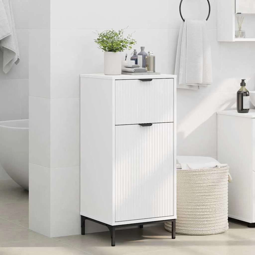 Mobiletto Bagno Design SYFAX Bianco 39,5cm | Arredo Bagno Moderno - 4