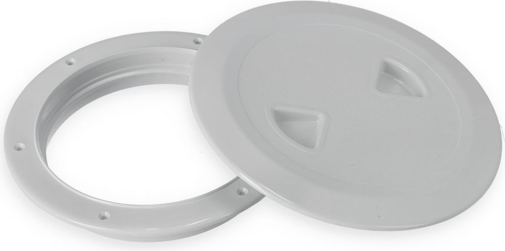 Inspektionsdeckel, 133 mm, Kunststoff, weiß, wasserdicht & uv-beständig
