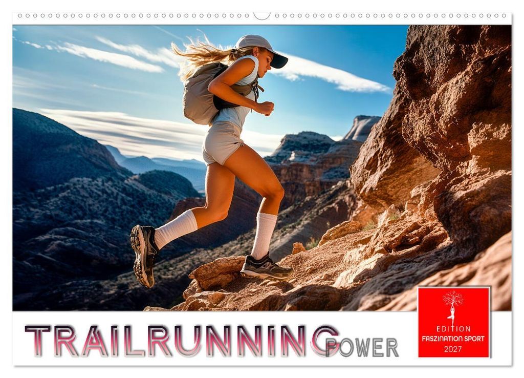 Trailrunning Power (Wandkalender 2027 DIN A2 quer), CALVENDO Monatskalender