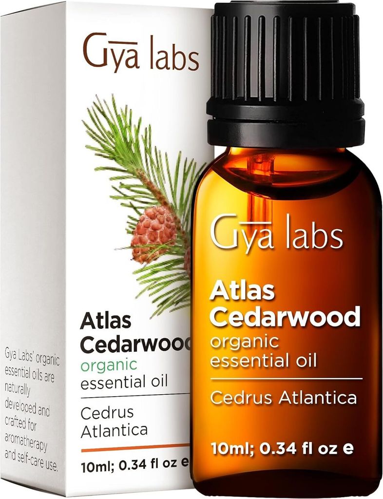 Gya Labs Ätherisches Atlas-Zedernholzöl Bio für Haarwachstum & Diffusor – 100% reines und natürliches ätherisches Öl Zedernholzöl Bio