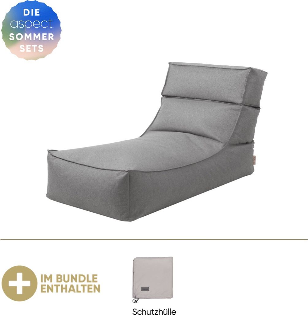 Blomus Outdoor-Lounger -STAY- Size L inkl. GRATIS Schutzhülle Stone