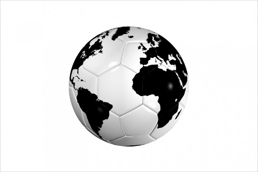 Wallario Poster - Planet Fußball, Kunstdruck Größe: 100 x 150 cm
