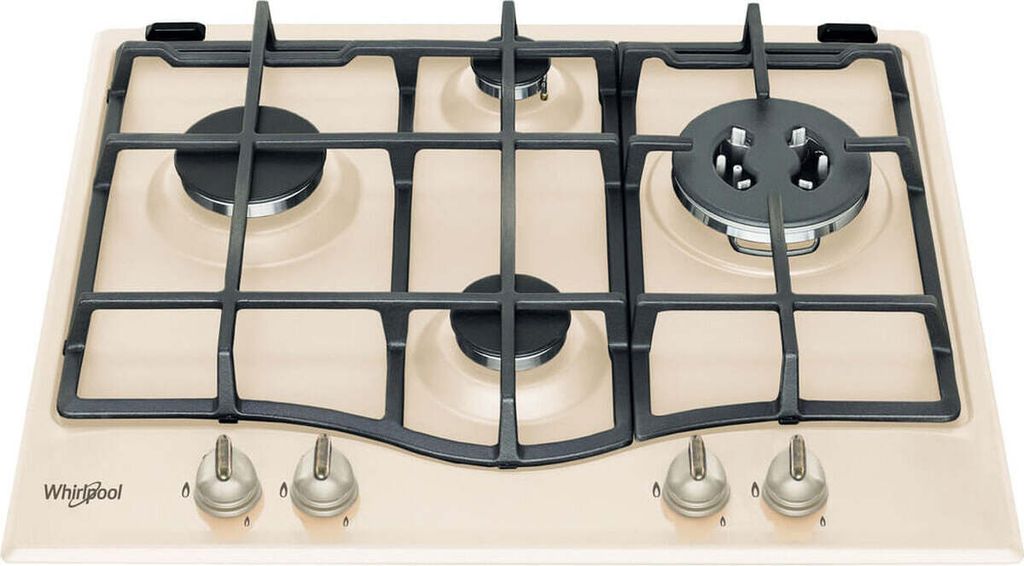 Whirlpool GMT 6422 OW, Weiß, Integriert, 60 cm, Gaskochfeld, Gusseisen, 4 Zone(n)