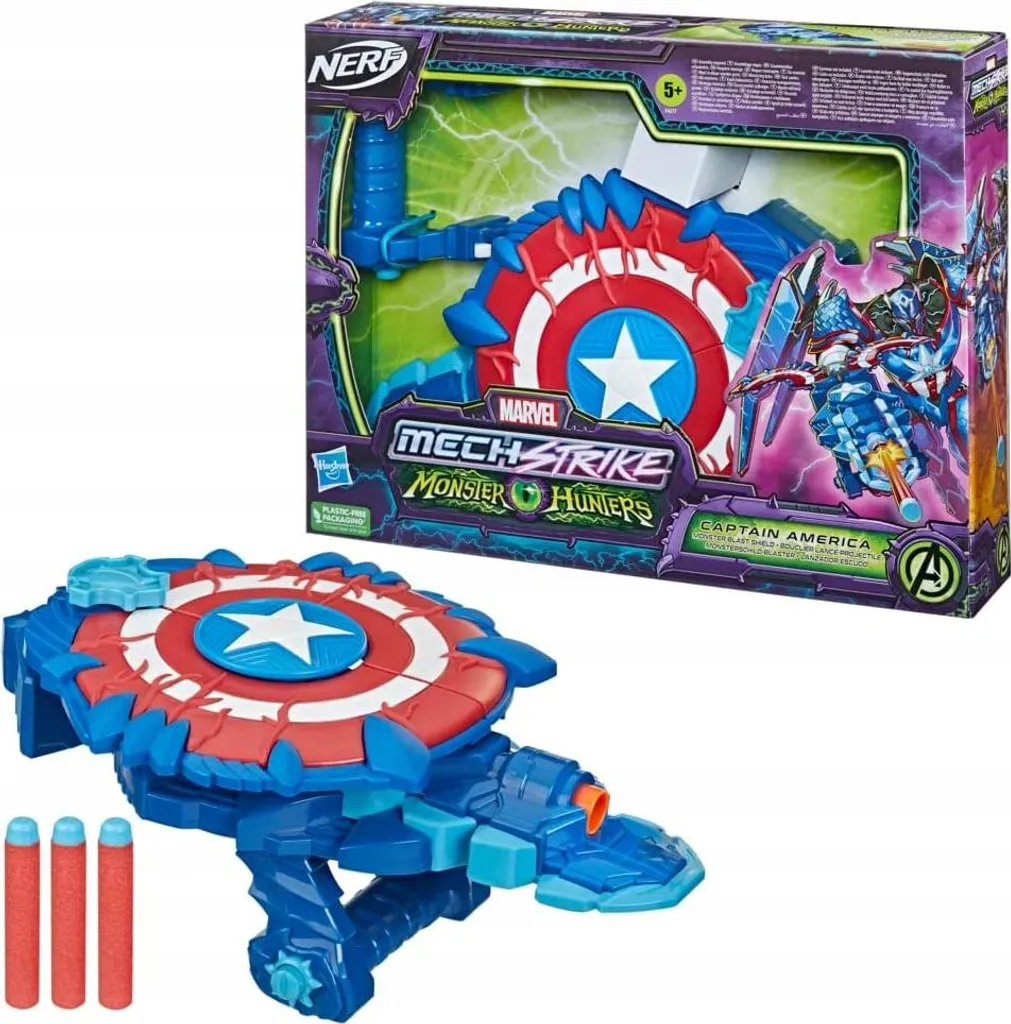 Bouclier Déployable Nerf Marvel Mech Strike Monster Hunters F4377