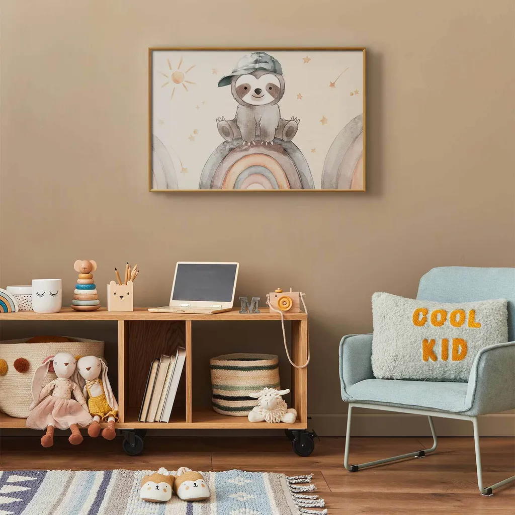 Poster Stelle e Arcobaleni 90x60 cm con Cornice Dorata | Arredo Casa - 2