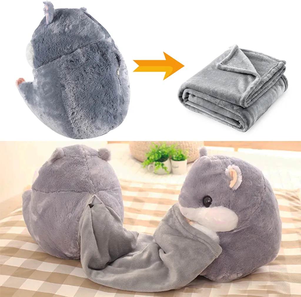 YunNasi Peluche Hamster Couverture Bébé Jouet 50 cm Tapis 100 * 170cm