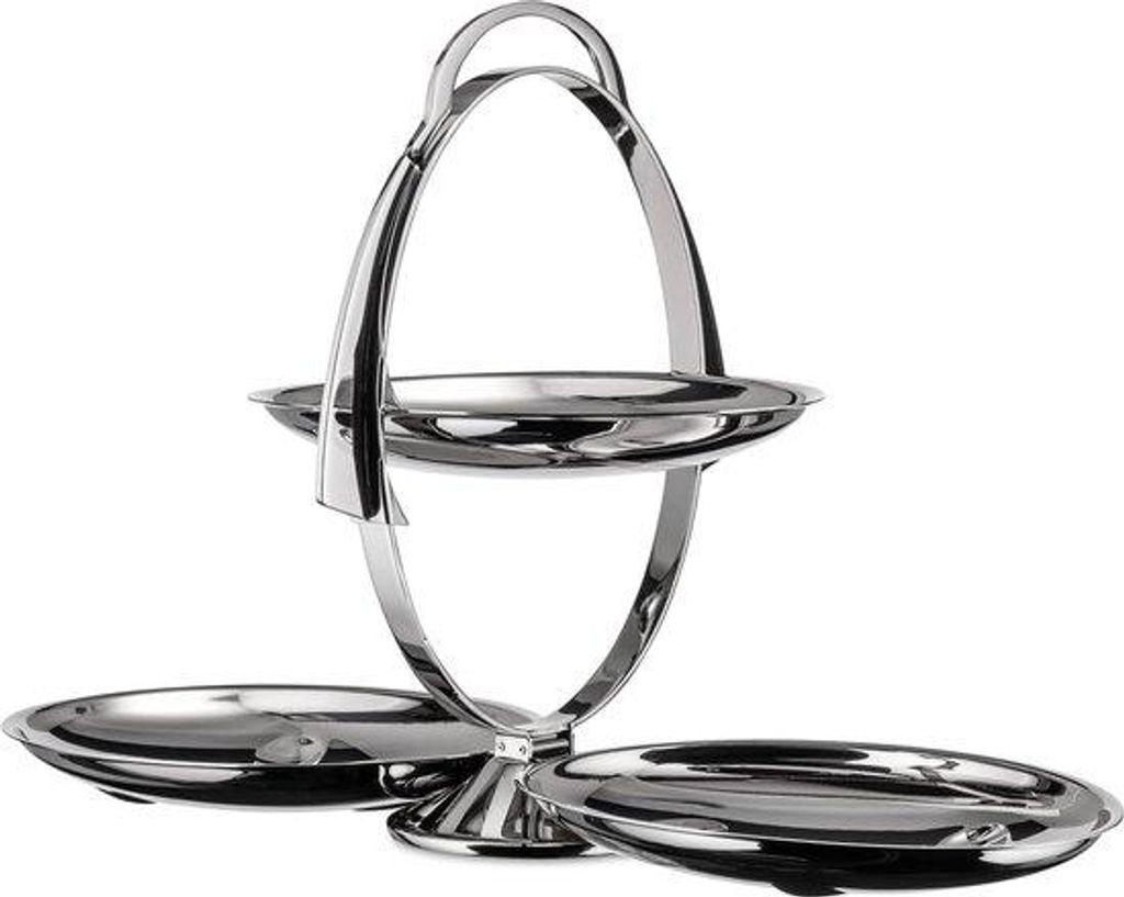 Serviertisch Edelstahl 18/10, Silber, H 27 cm, L 44 cm, B 20 cm