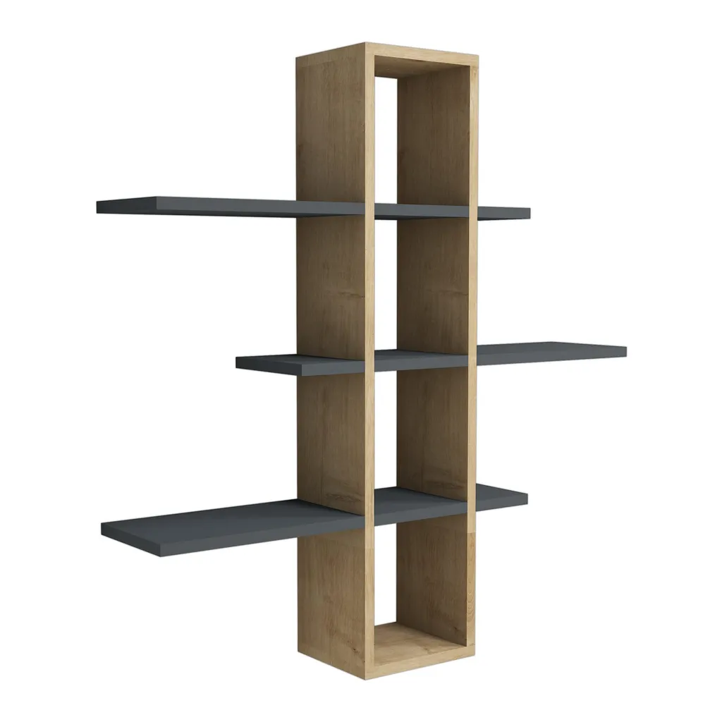 Bibliothèque Murale de Salon Ardo Sapphire Anthracite Skye Decor 96cm