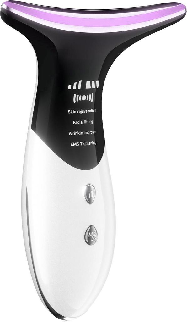 Elektrisches Gesichts- und Nackenmassagegerät 4-in-1, Hautstraffung mit Wärme, 3 Stufen, tragbares Beauty Gerät
