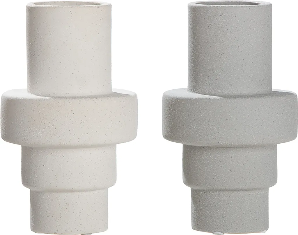 Vase design en céramique bicolore 25 cm Gilde Grezzo pour décoration