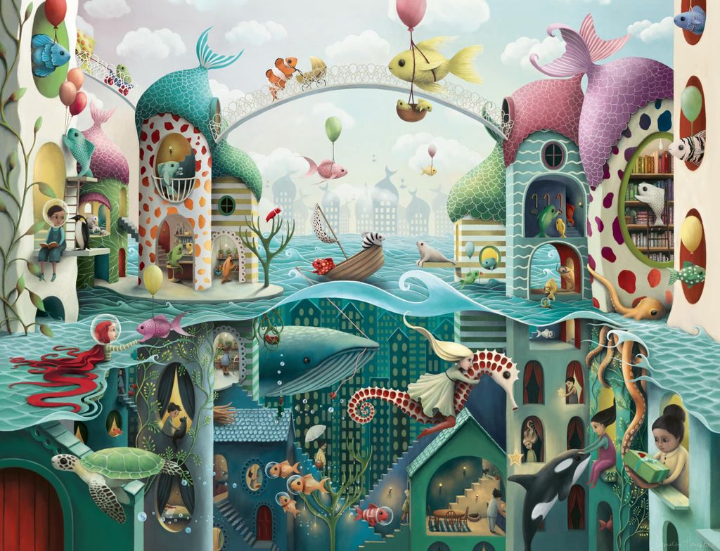 Puzzle 2000 Se i pesci potessero parlare Immagine del prodotto 