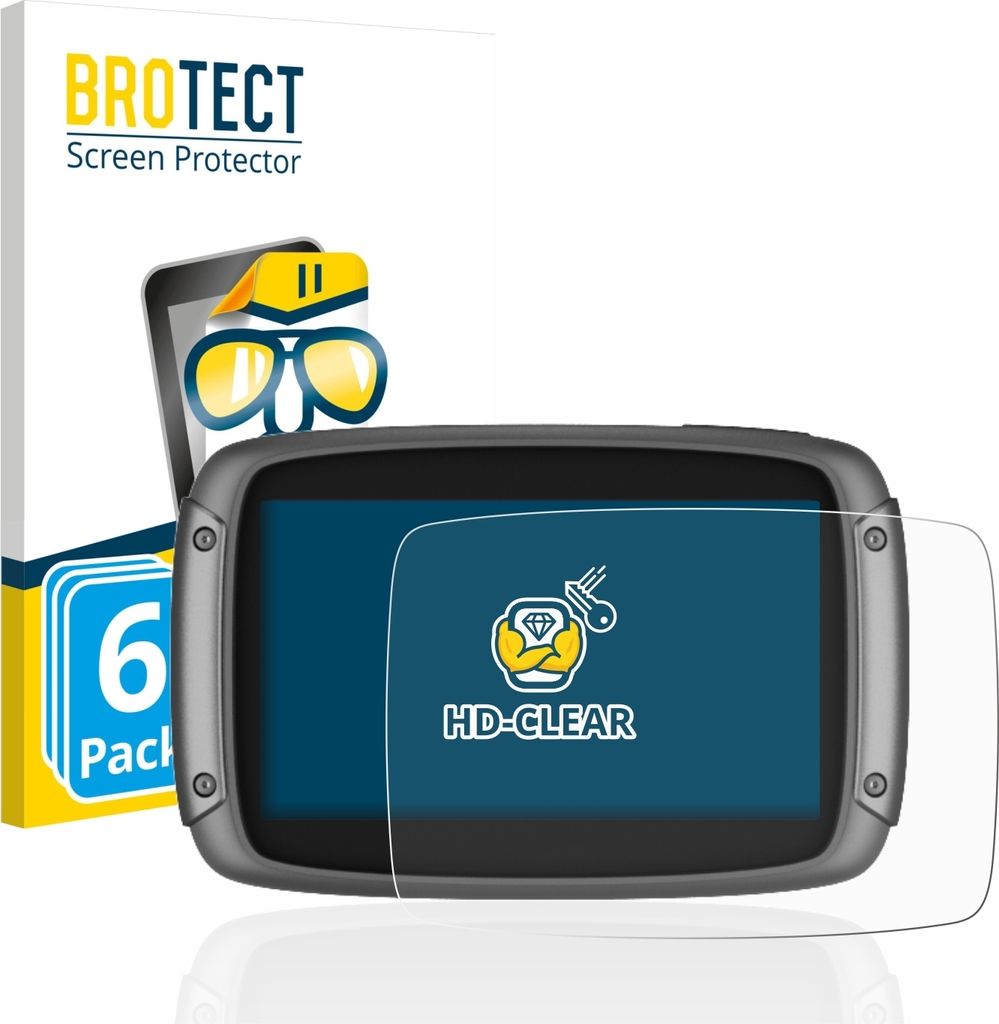 6x Für TomTom Rider 500 / 550 Schutzfolie BROTECT Displayschutz Display Schutz Folie Klar Transparent