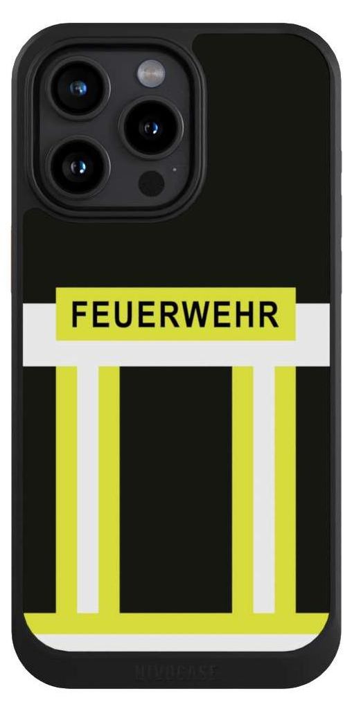 NIVOCASE Hülle für Apple iPhone 15 Pro Max Handyhülle NIVOcore Case Schwarz Beruf Feuerwehr Feuerwehrmann