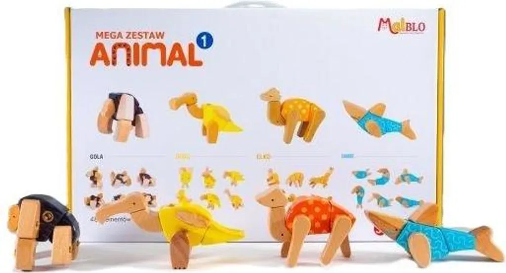 Jouet figurines animaux plastique Mega set 48el pour filles et garçons