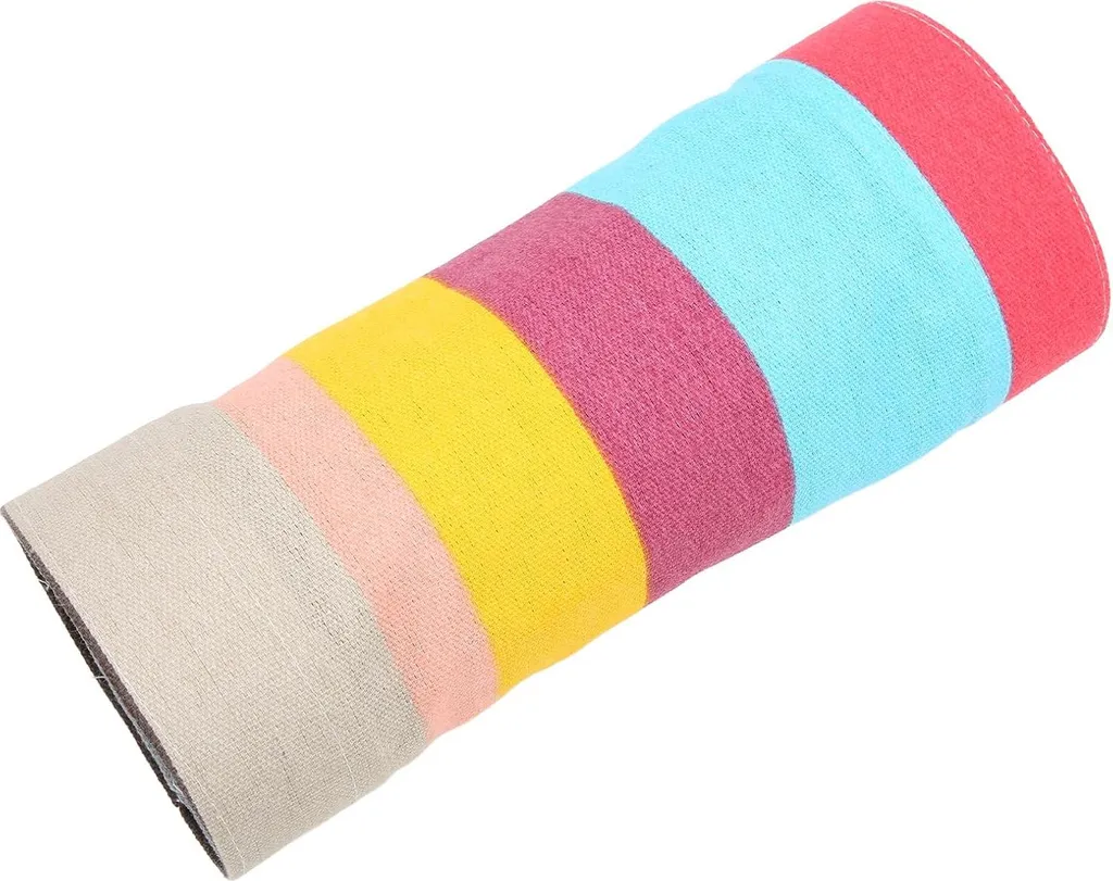 Tunnel cochon d'Inde bidirectionnel, tissu doux et design multicolore - 3