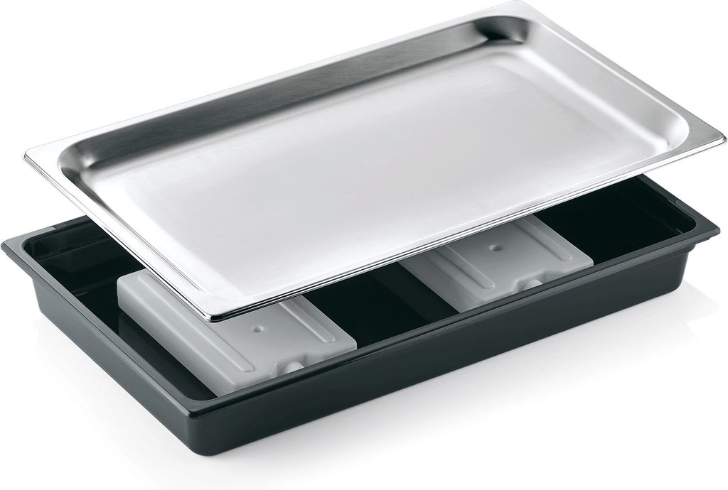 Kühlschale GN 1/1 inkl. Kühlakku und Tablett aus Edelstahl Produktbild 