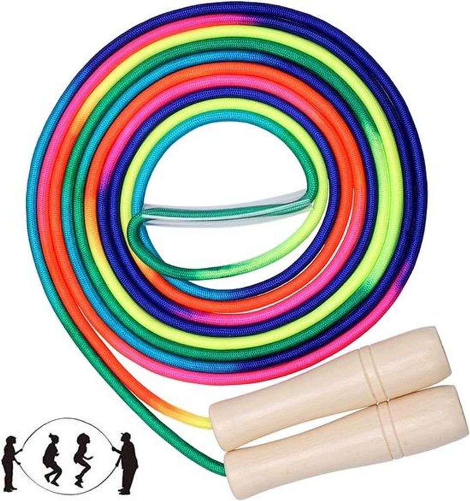 16 FT Verstellbares Regenbogen Springseil für Kinder