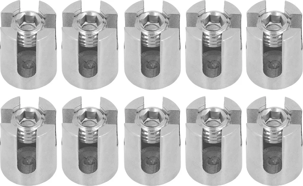 10x Serre-câble croisé en inox 316 pour garde-corps et fil de 8mm max