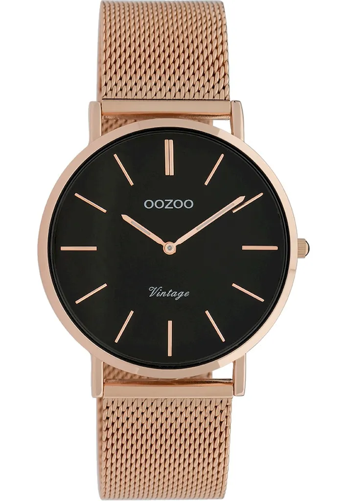 Oozoo Watch C9926 - Orologio Donna Oro Rosa/Nero - Professional Chic