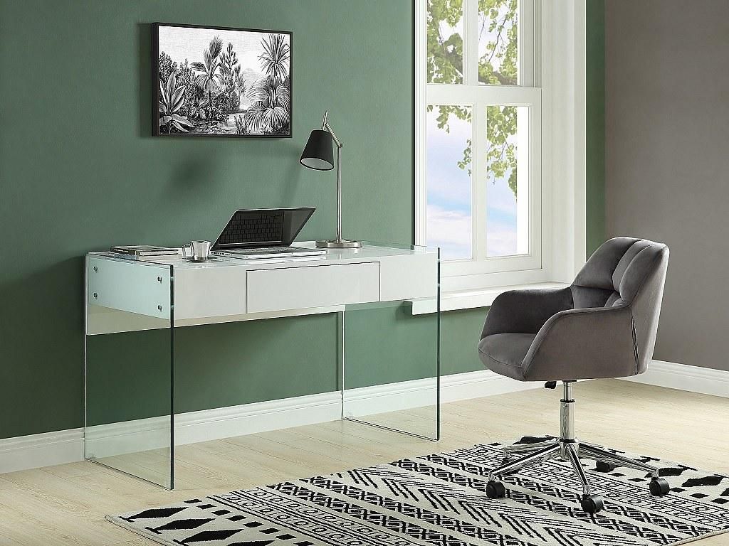 Bürosessel - Velours - grau - höhenverstellbar - PEGA