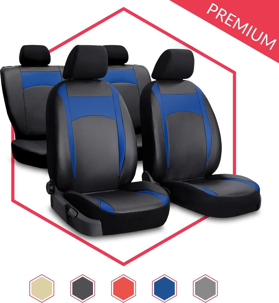 Coprisedili auto Coprisedili universali per Mercedes Classe C W203 Set blu