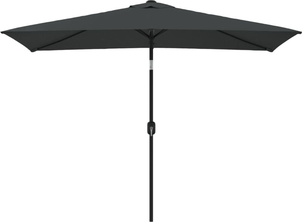 Anthrazit Sonnenschirm mit Metall-Mast 300 x 200 cm