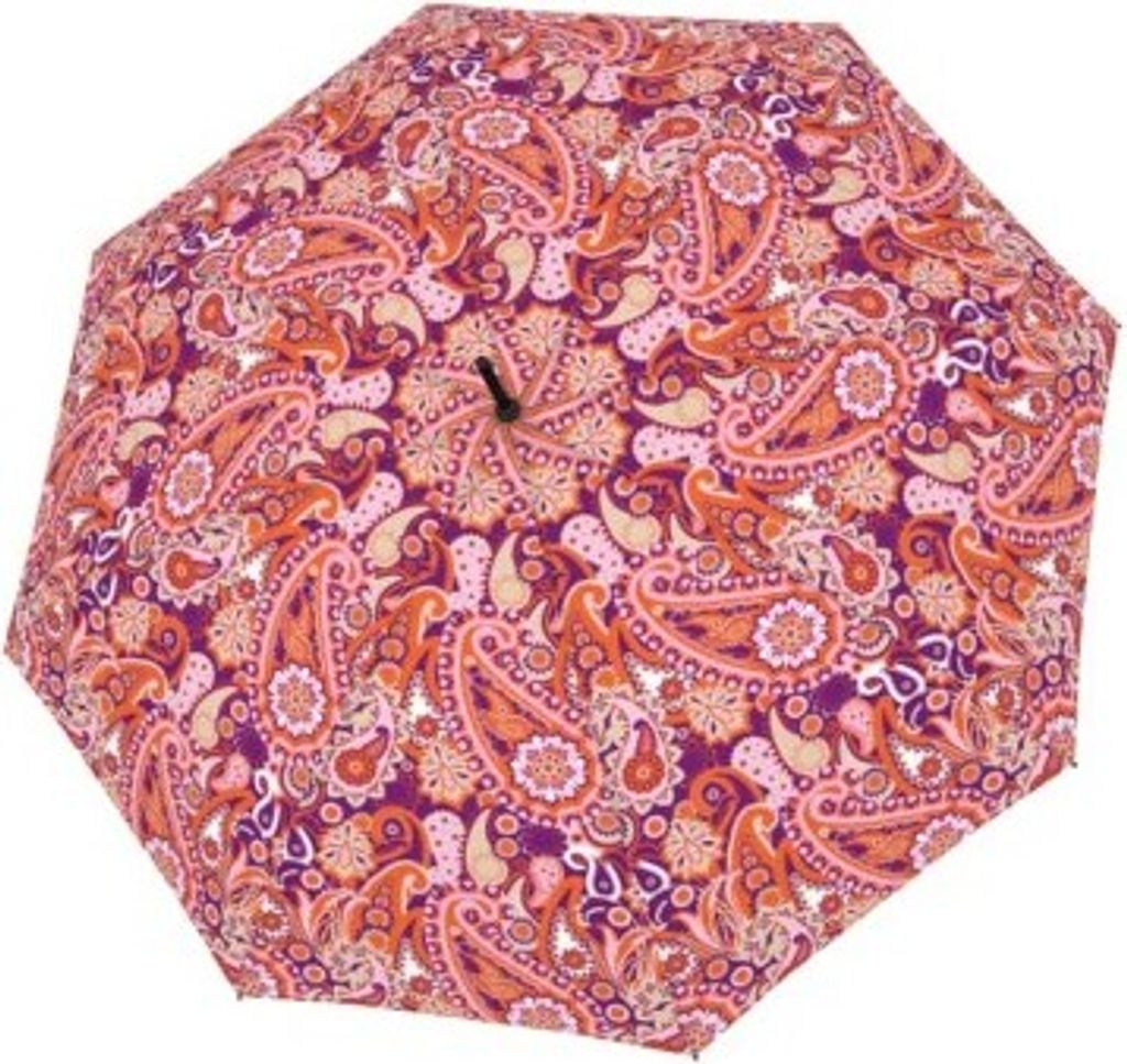 doppler Stockregenschirm Regenschirm Fiber Flex AC Paisley Berry mehrfarbig