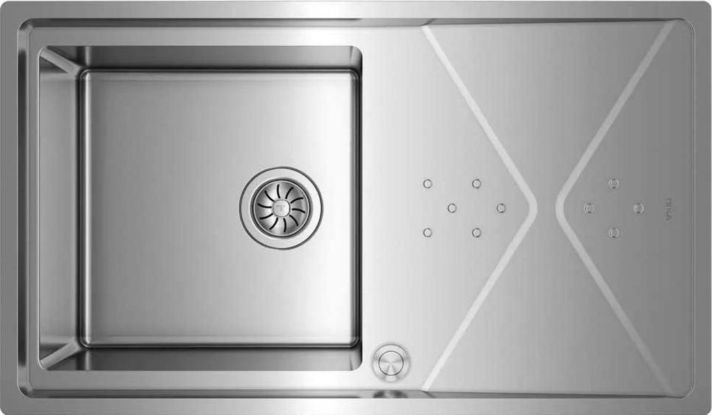 Teka Brooklyn 50 M-XP 1B 1D, Aufsatzwanne, Rechteckig, Edelstahl, Edelstahl, 1 Becken, Quadratisch