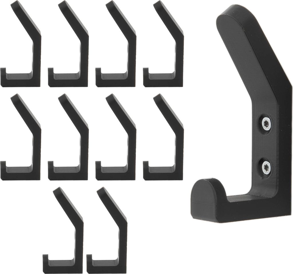 10x Garderobenhaken Kleiderhaken Universal Wandhaken Produktbild 