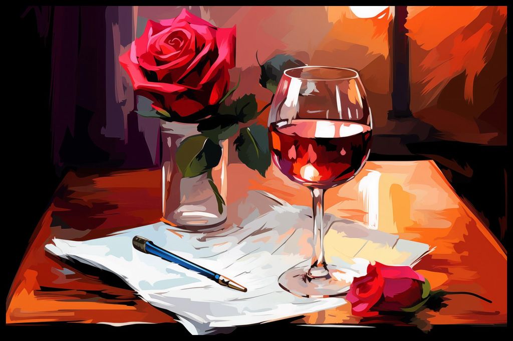 Plakat 86,4x56,8cm Poetischer Abend