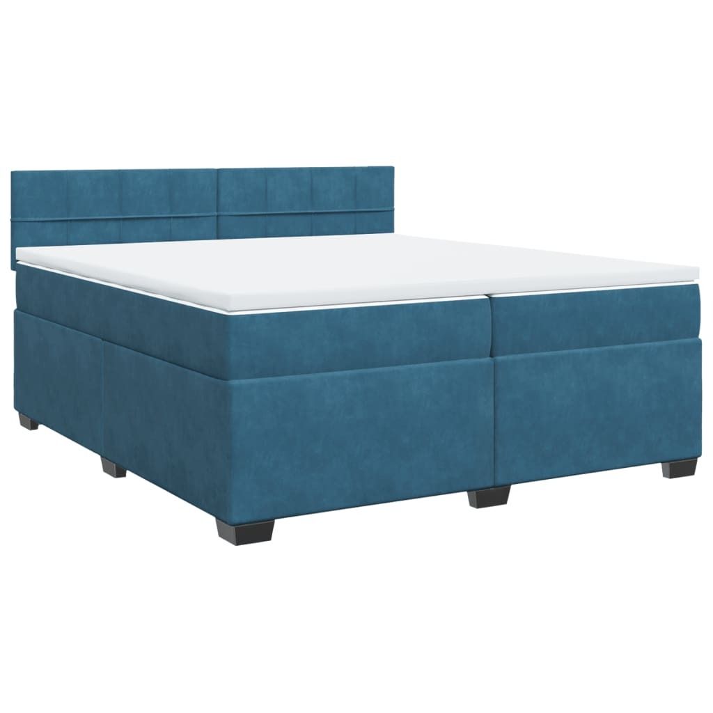 Maison Exclusive - Boxspringbett mit Matratze Blau 200x200 cm Samt