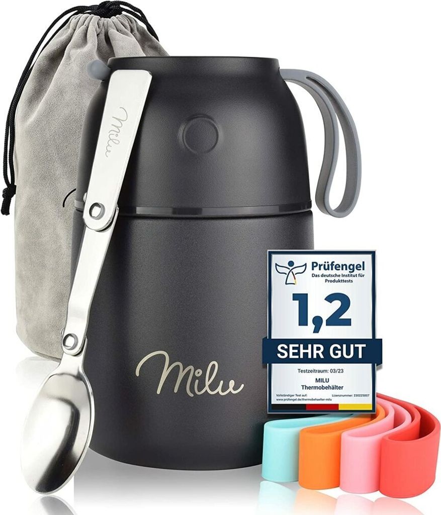 Milu Lunchbox-Set schwarz (9-tlg.) 450 ml Produktbild 