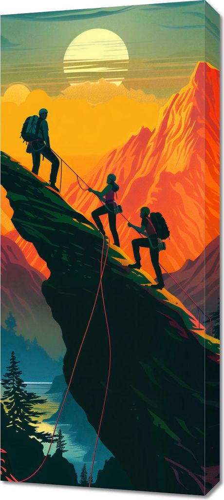 Bild 40x90cm Am Gipfel