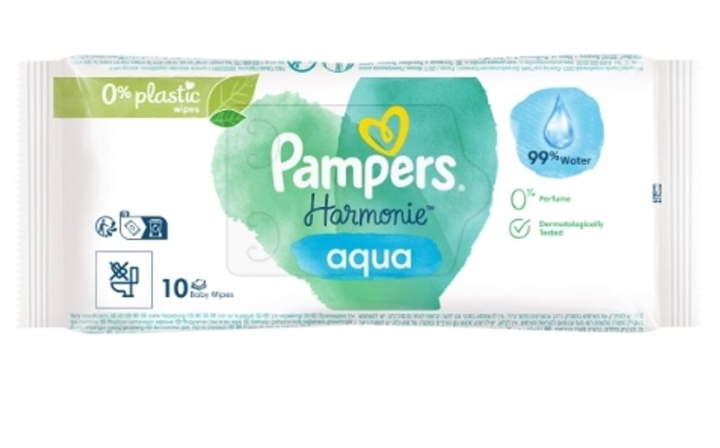 Pampers Harmonie Feuchttücher aqua Travelpack Produktbild 