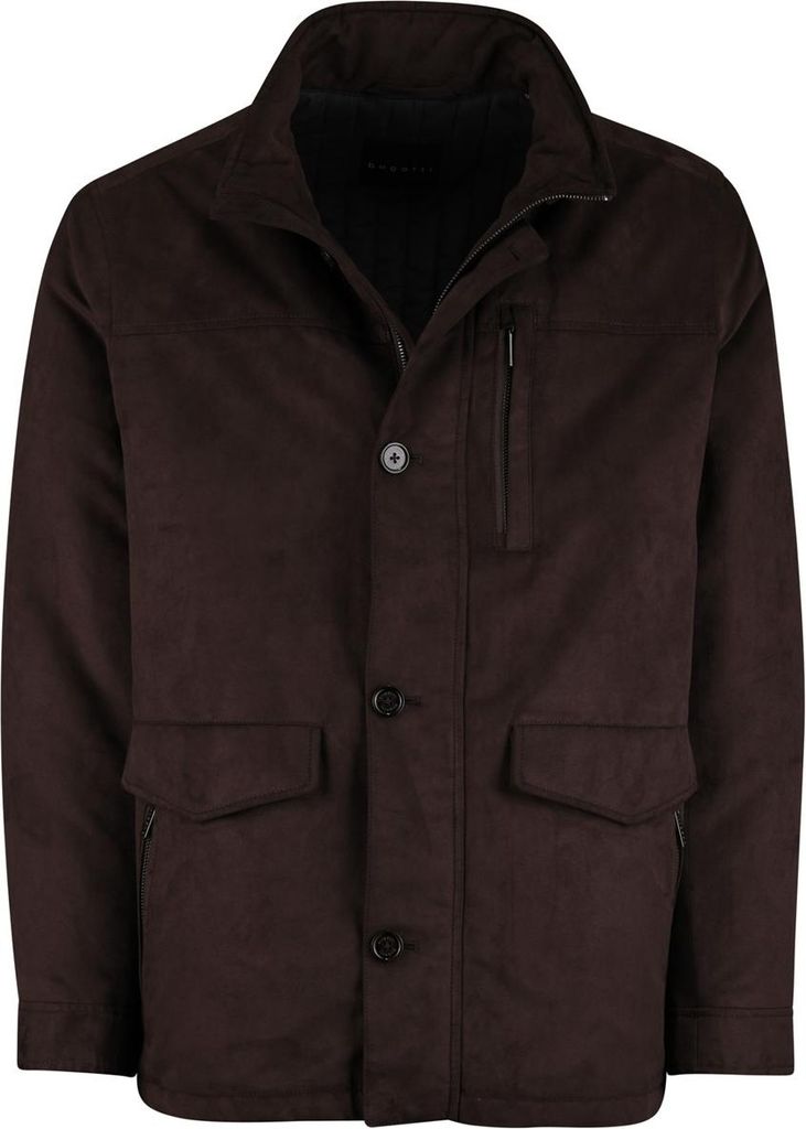 Bugatti Winterjacke Veloursleder braun