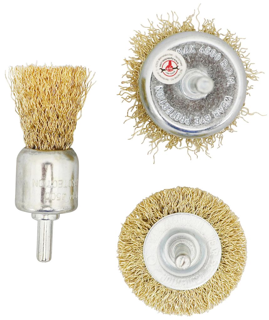 KRAFTMANN 50903 Drahtbürstensatz für Bohrmaschinen, 3-tlg. Produktbild 