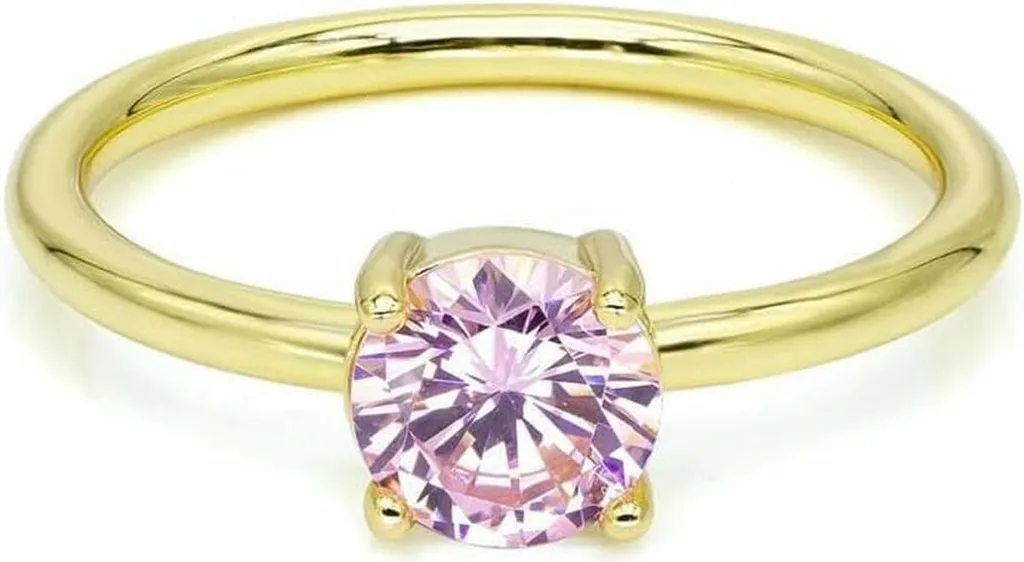 Anello New Bling in Argento Sterling e Zircone Rosa - Eleganza 56