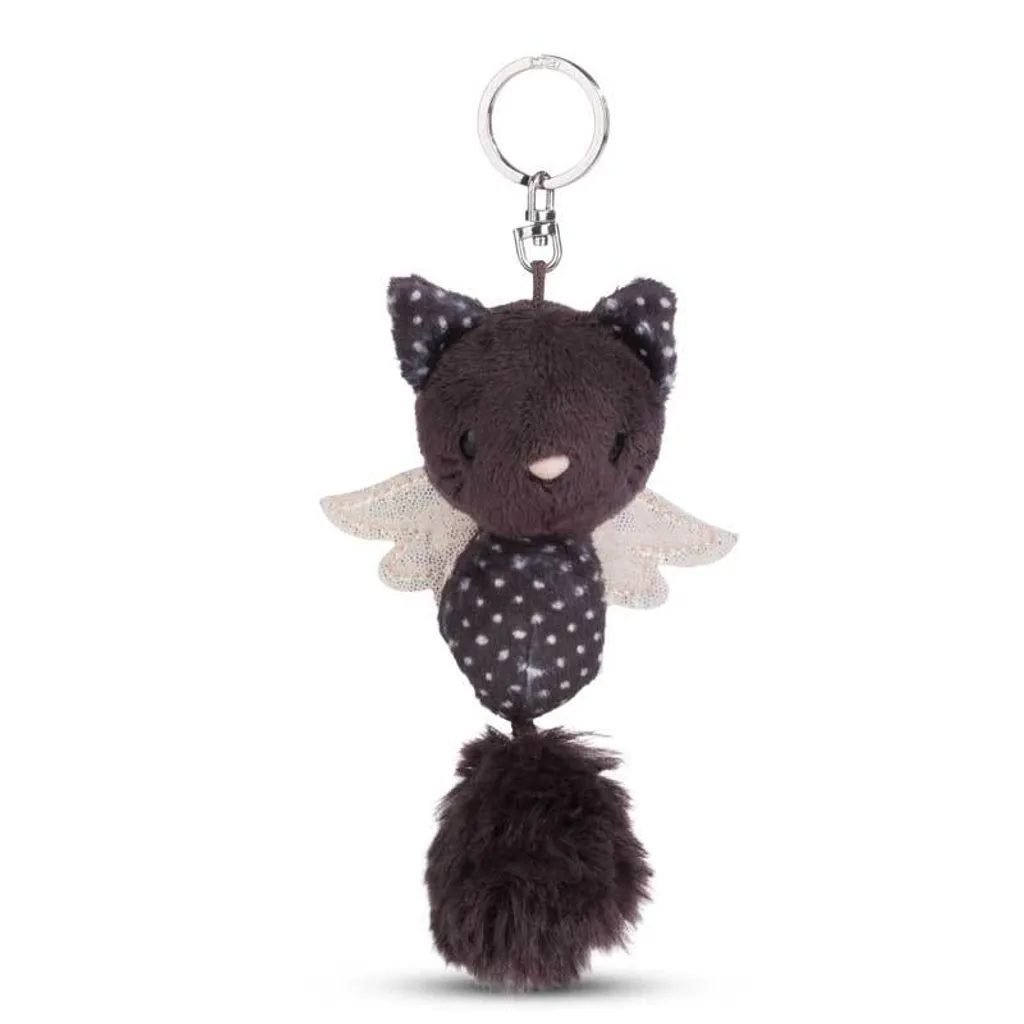 Petit Bijou de Sac Chaton Noir et Blanc en Peluche Recyclée Nici