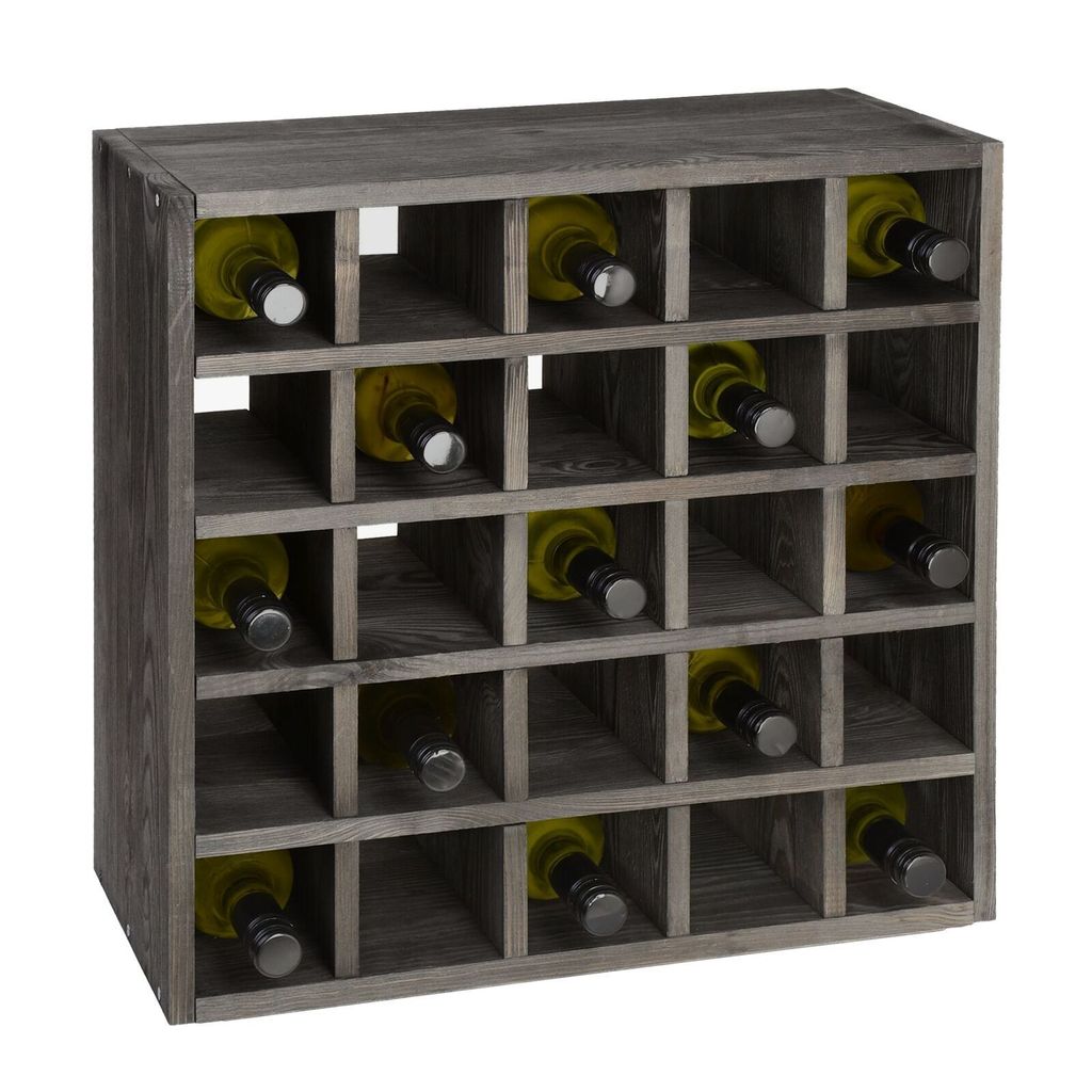 Weinregal 52 cm, Modul Karo, tobacco, Holz, Braun Produktbild 