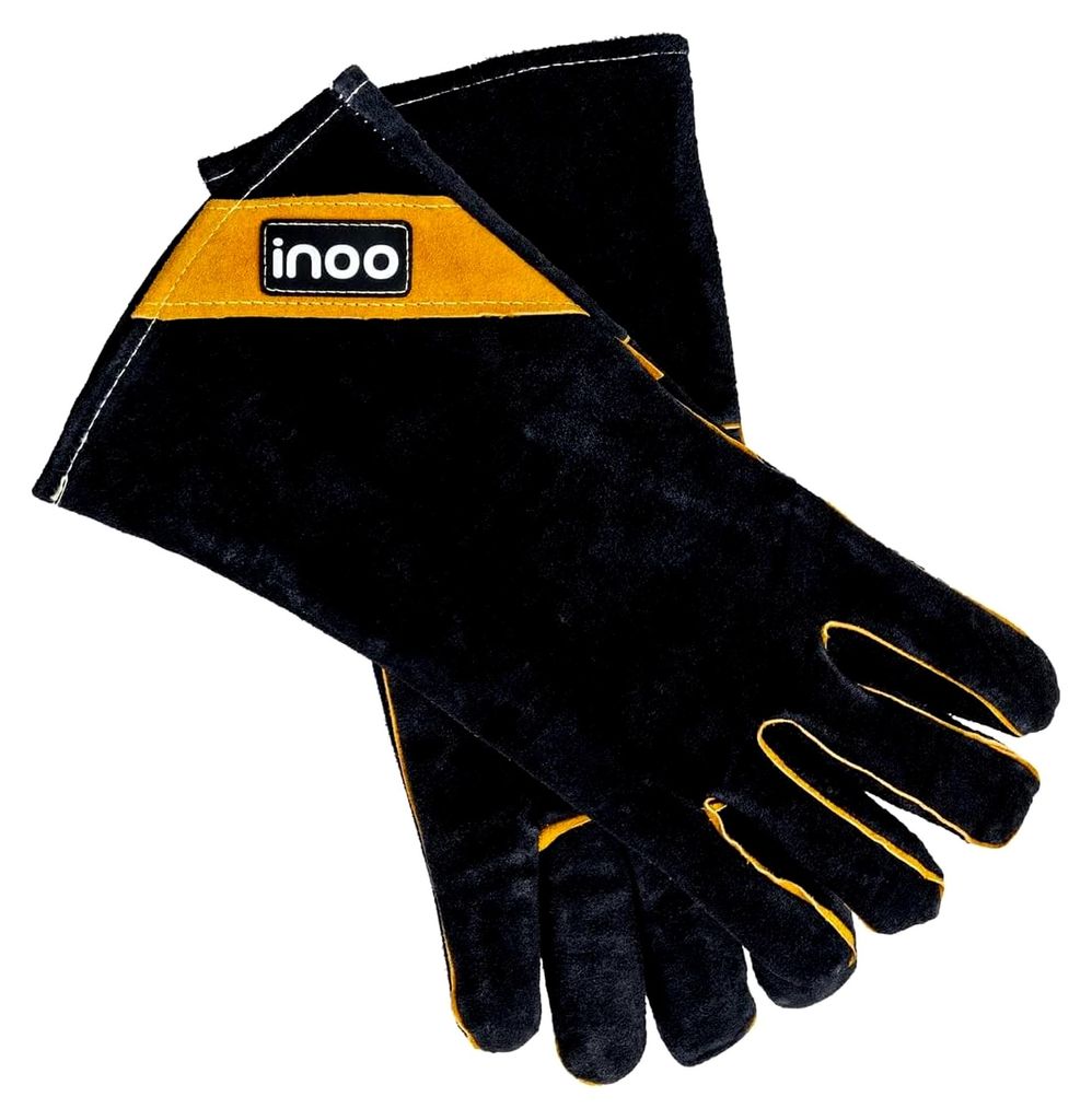 Kochhandschuhe – Pizzaofen-Handschuhe – Lederhandschuhe mit Aluminiumisolierung – Grillhandschuhe – Hitzebeständige Pizzaofen-Handschuhe