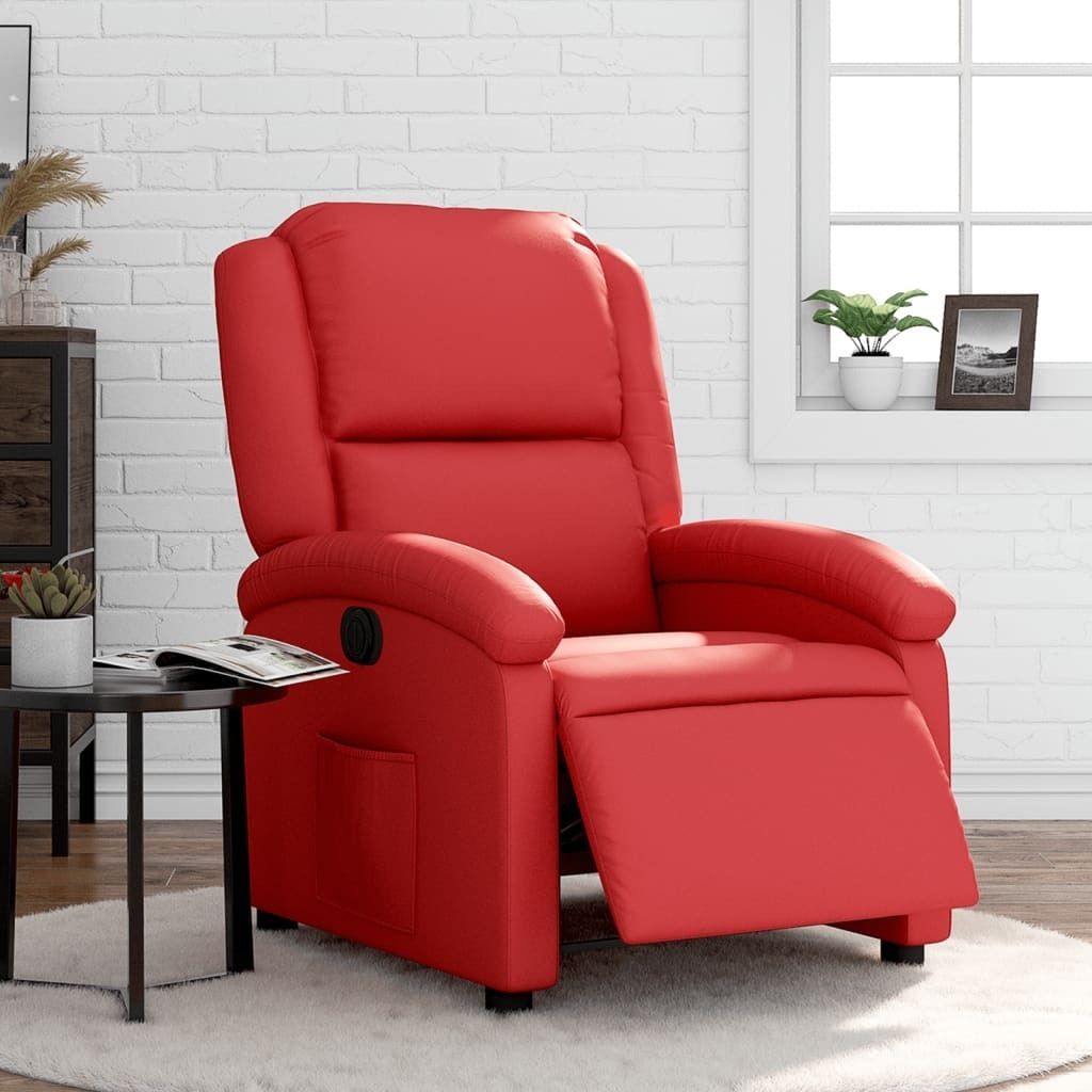 Maison Exclusive - Relaxsessel Elektrisch Rot Kunstleder