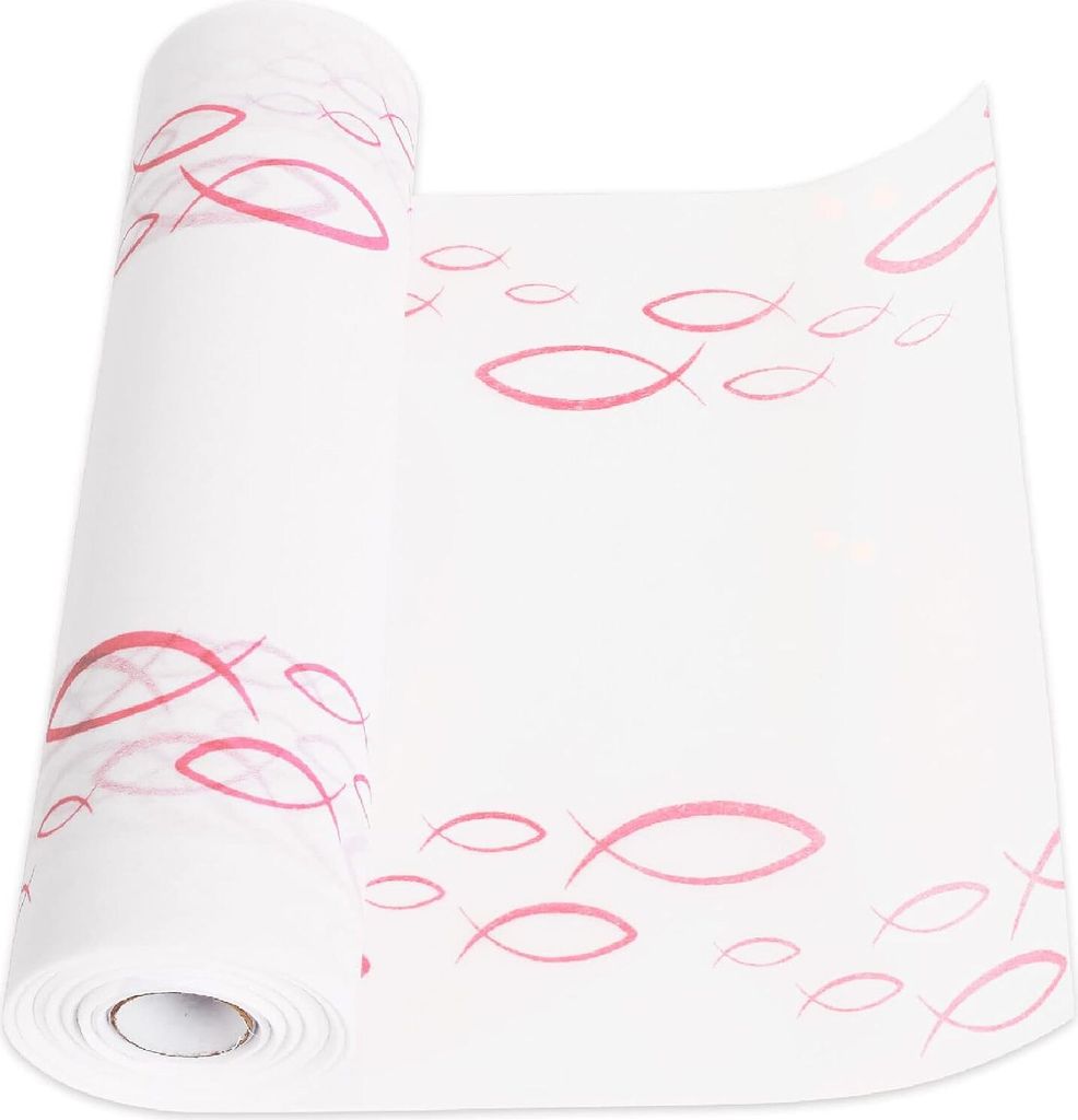 Tischtuch für Kommunion Konfirmation Taufe Rosa 28cm x 12m