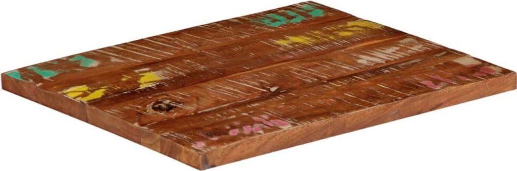 vidaXL Tischplatte 60x50x2,5 cm Rechteckig Altholz Massiv