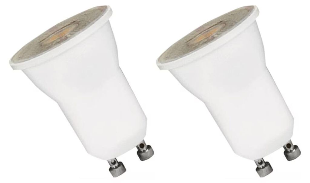 Spectrum LED-Reflektorlampe GU10 4W - 230V - 300 Lumen - 3000K Warmweiß - Gemütliches Licht - Energieeffizient - 2 Stück